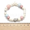 Porcelain Beads & Synthetic Howlite Beads Stretch Bracelets for Women LS-BJEW-D307-02A-3