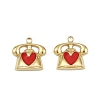 304 Stainless Steel Enamel Pendants STAS-P415-12G-1