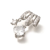 Brass Micro Pave Cubic Zirconia Pendants KK-C085-12P-2