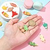 24Pcs 12 Styles Opaque Resin Imitation Food Pendants CRES-CJ0001-61-4