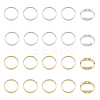 50Pcs 10 Style Brass Beads Frames KK-FH0005-11-1