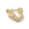 Rack Plating Brass Pave Clear Cubic Zirconia Nose Studs for Women Men EJEW-C097-23E-G-1