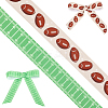 9M 2 Styles Rugby Theme Heat Transfer Polyester Grosgrain Ribbons OCOR-GF0005-05B-1