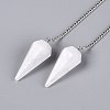 Natural Quartz Crystal Dowsing Pendulum Pendants AJEW-N005-01H-2