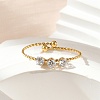 304 Stainless Steel Rhinestone Open Cuff Rings RJEW-M070-02G-01-4