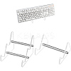 2Pcs 2 Style Acrylic Keyboard Display Stands with Platinum Plated Iron Supports ODIS-CP0001-13-6