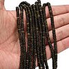 Natural Golden Sheen Obsidian Beads Strands G-L635-A11-4x2mm-01-2