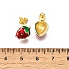 Brass Enamel Stud Earrings X-EJEW-G430-06B-G-5