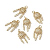 Brass Clear Cubic Zirconia Pendants KK-E068-VA248-2-4