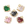 Glass Rhinestone Charms KK-F862-45G-1