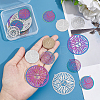 24Pcs 6 Style Ion Plating(IP) 201 & 304 Stainless Steel Filigree Pendants STAS-UN0042-06-4