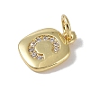 Rack Plating Brass Micro Pave CLear Cubic Zirconia Charms KK-E110-14G-C-2