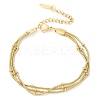 304 Stainless Steel Snake Chain Bracelets for Women BJEW-U019-04G-04-4
