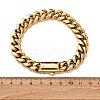 304 Stainless Steel Cuban Link Chains Bracelets for Unisex BJEW-K283-02C-G-5