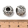 Rack Plating Alloy European Beads PALLOY-S189-04AS-2