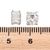 Brass Clear Cubic Zirconia Beads KK-B186-21A-P-3