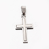 Tarnish Resistant Personalized 201 Stainless Steel Cross Pendants X-STAS-F010A-52-1