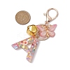 Letter A Resin & Butterfly Acrylic Pendant Keychain KEYC-JKC00932-3