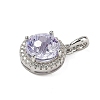 925 Sterling Silver Pave Cubic Zirconia Pendants STER-B009-01B-05-2