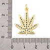 Rack Plating Brass Micro Pave Cubic Zirconia Pendants KK-K367-05G-03-3