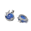Brass Micro Pave Cubic Zirconia with Resin Pendants KK-Z103-06P-02-2