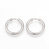 Tarnish Resistant 201 Stainless Steel Huggie Hoop Earrings LS-MAK-R021-19mm-1
