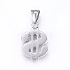 Tarnish Resistant 304 Stainless Steel Pendants STAS-H463-02P-2