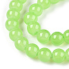 Baking Paint Imitation Jade Glass Round Bead Strands X-DGLA-Q021-6mm-09-3