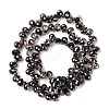 Transparent Electroplate Glass Beads Strands LS-EGLA-F152A-FR07-4