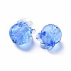 Transparent Handmade Bumpy Lampwork Beads LAMP-T017-15B-3