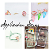 Transparent Flatback Resin Cabochons Accessories RESI-SC0001-54-5