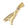 26Pcs Brass Micro Pave Cubic Zirconia Pendants KK-M319-02G-3