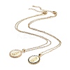 Brass Micro Pave Cubic Zirconia Pendant Necklaces NJEW-H100-01-1