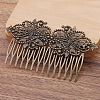 Flower Brass Hair Comb Findings PW-WG1405E-01-1