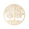 Rack Plating Brass Filigree Pendants KKC-K001-15KCG-2
