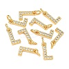 SHEGRACE Brass Micro Pave Clear Cubic Zirconia Pendants XGRQ29051-394G-L-1