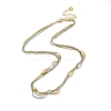 Ion Plating(IP) 304 Stainless Steel Box Chain Necklaces NJEW-M213-02GP-1