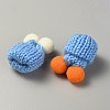 Woolen Crochet Mini Hat with Double Pom Pom Ball DIY-WH0032-56C-2