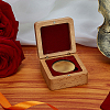 Square Beech Wooden Coin Storage Boxes CON-WH0099-61B-4