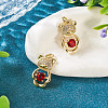 2Pcs Brass Micro Pave Cubic Zirconia Pendants KK-TA0002-81B-4