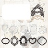 10Pcs 10 Styles Vintage Lace Waterproof PET Stickers Sets LS-DIY-M066-05B-1