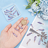 20Pcs Electroplated Natural Quartz Crystal Dyed Pendants FIND-FG0003-29-3