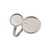 Non-Tarnish 304 Stainless Steel Open Cuff Ring Findings STAS-E124-05O-P-3