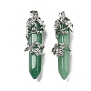 Natural Green Aventurine Big Pointed Pendants G-A172-16M-1