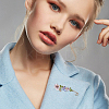 6Pcs 3 Styles Flower Alloy Rhinestone Safety Pin Brooches for Backpack Clothes JEWB-FH0002-57-10