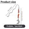 Alloy Wavy Bookmarks AJEW-DC00022-2