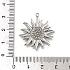 304 Stainless Steel Rhinestone Pendants STAS-A122-03P-3