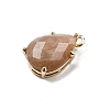Natural Sunstone Faceted Pendants G-M431-16G-01-2