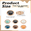 12Pcs 6 Colors 1-Hole Alloy Buttons BUTT-LP0001-83-2
