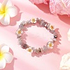Natural Labradorite Beaded Stretch Bracelets for Women BJEW-JB12315-03-1